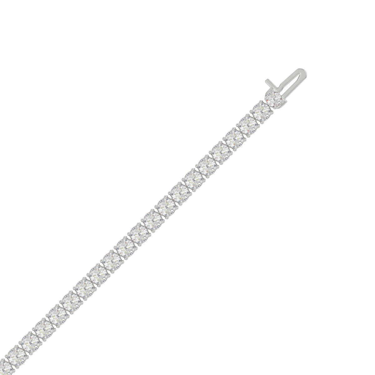 14K White Gold, flat view