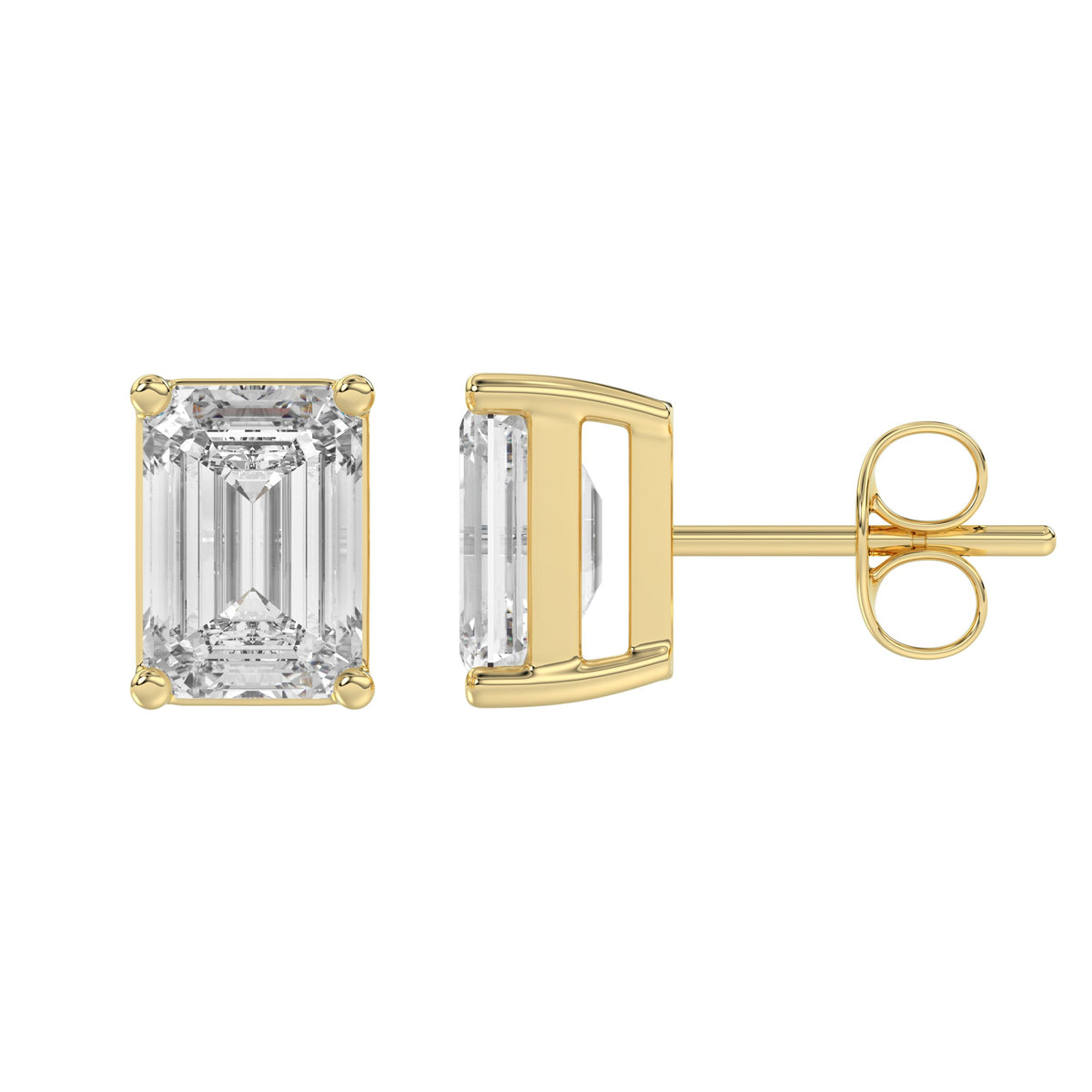 14K Yellow Gold, flat view