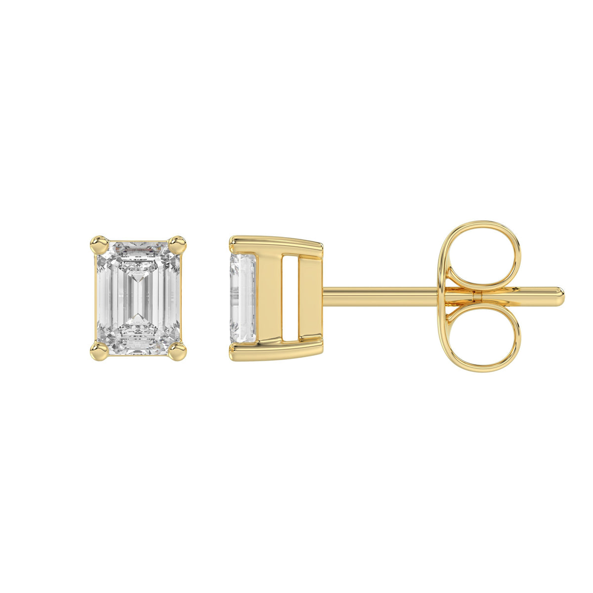 14K Yellow Gold, flat view