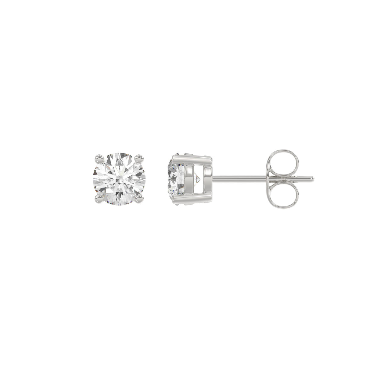 14K White Gold, flat view