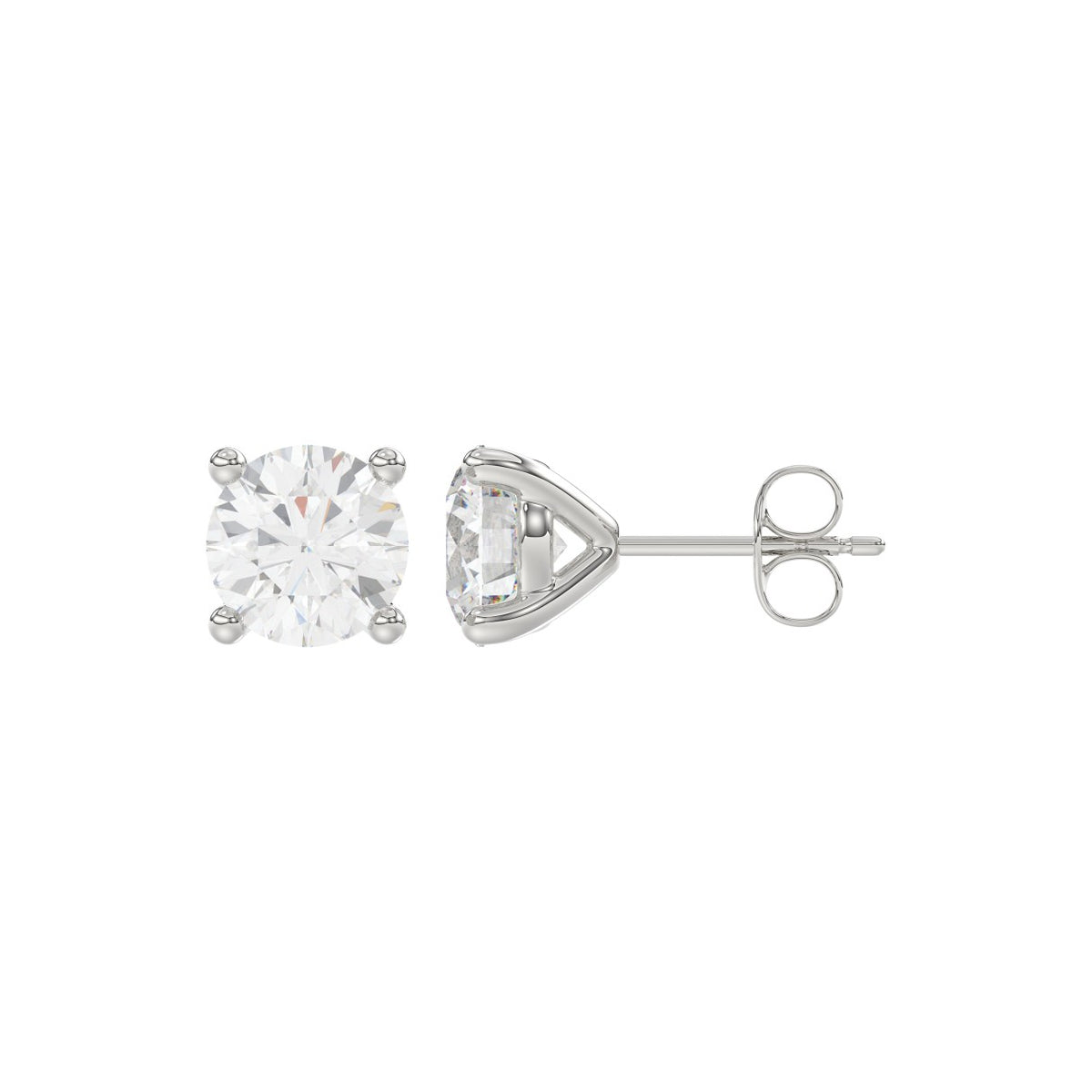 18K White Gold, flat view