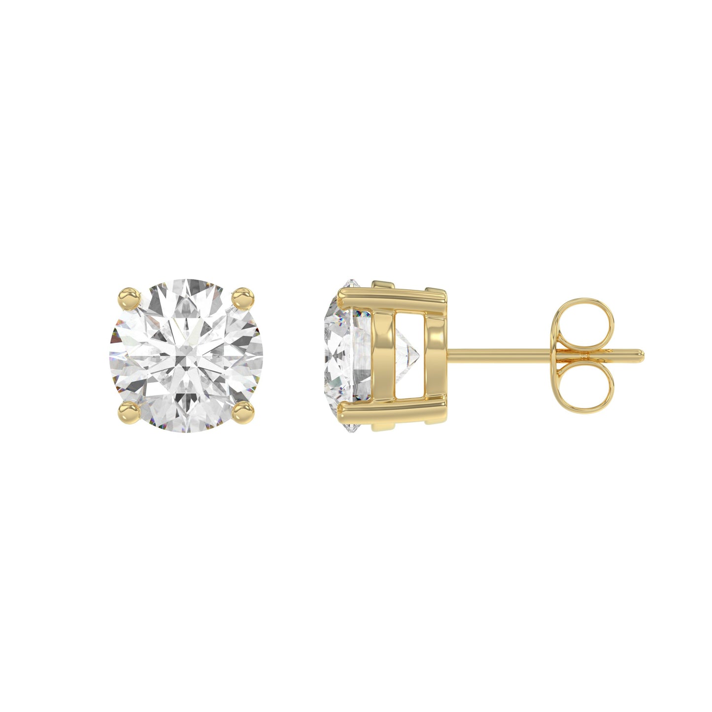 18K Yellow Gold, flat view