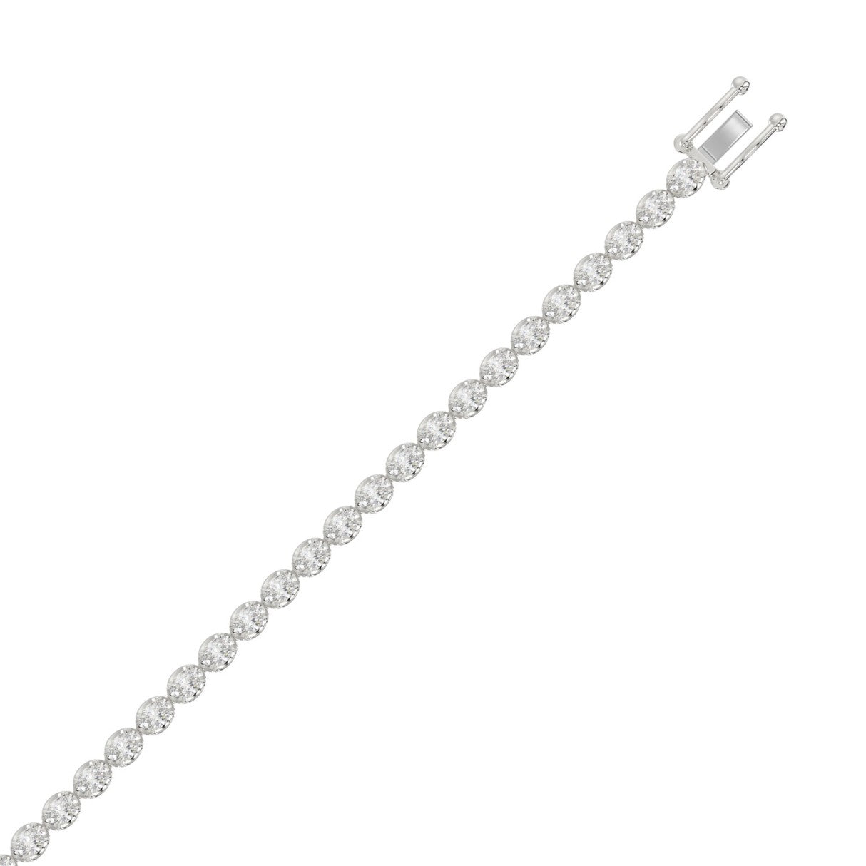 14K White Gold, flat view