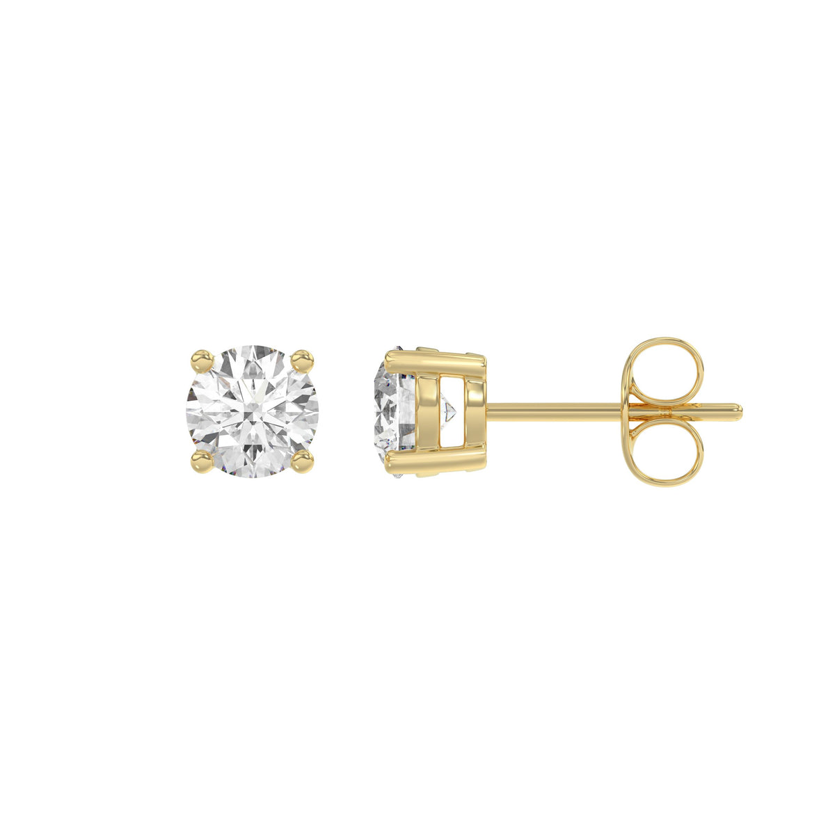 18K Yellow Gold, flat view