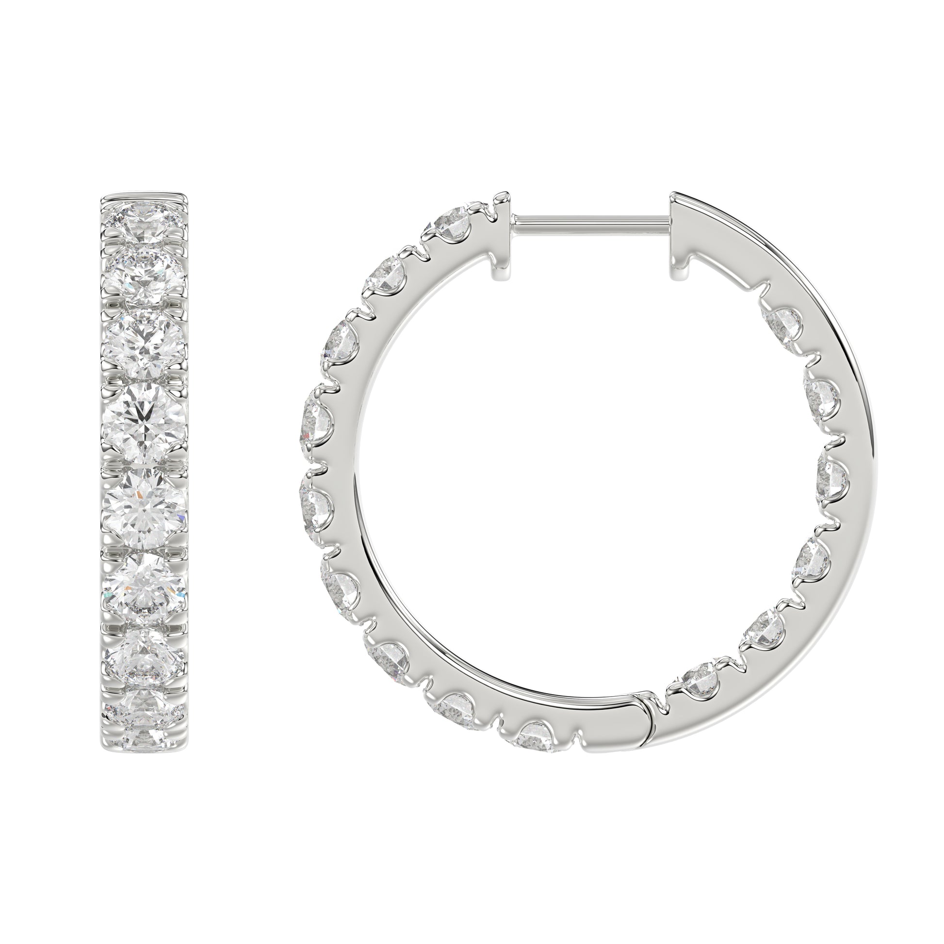 14K White Gold, flat view