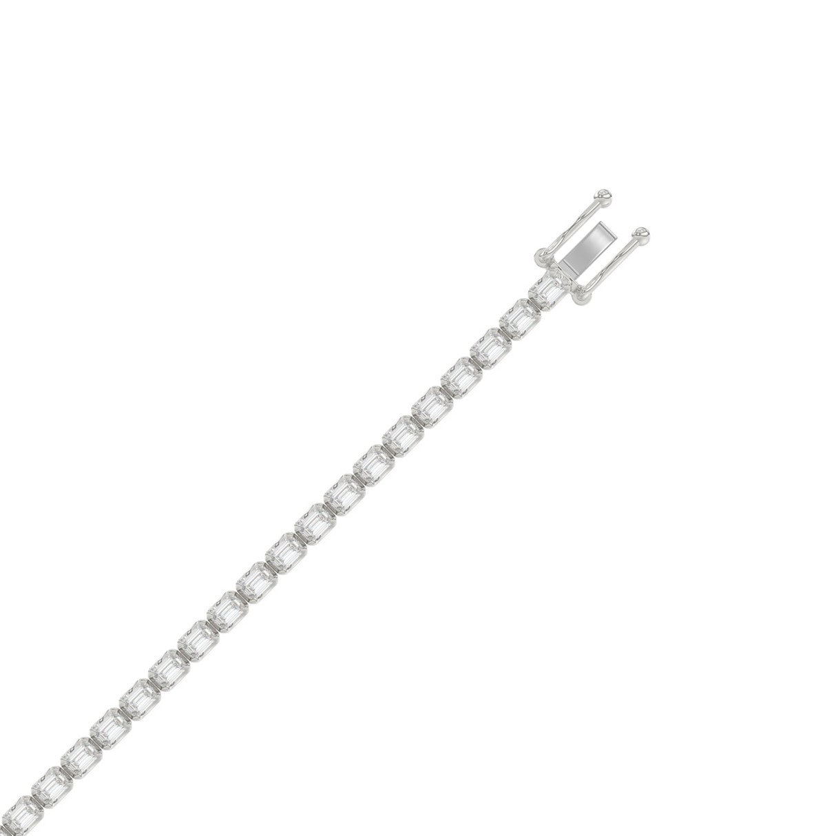 14K White Gold, flat view