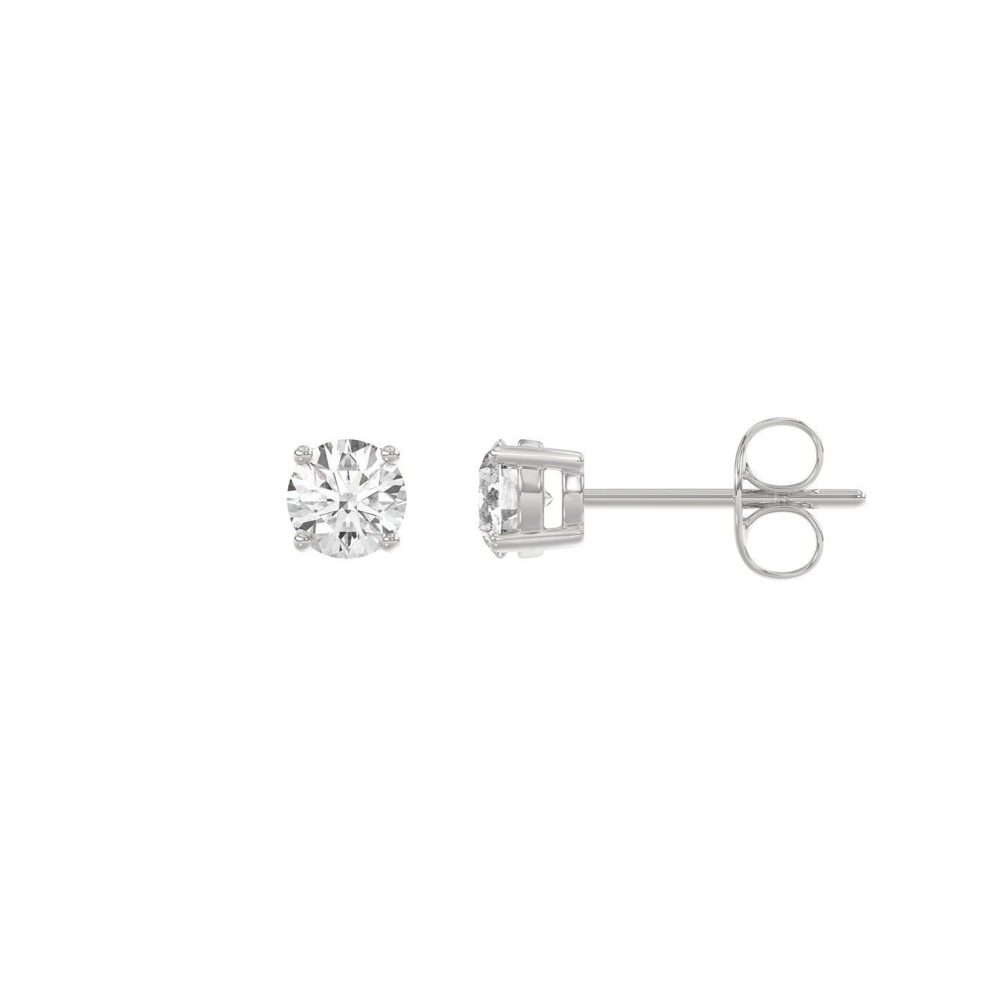 14K White Gold, flat view