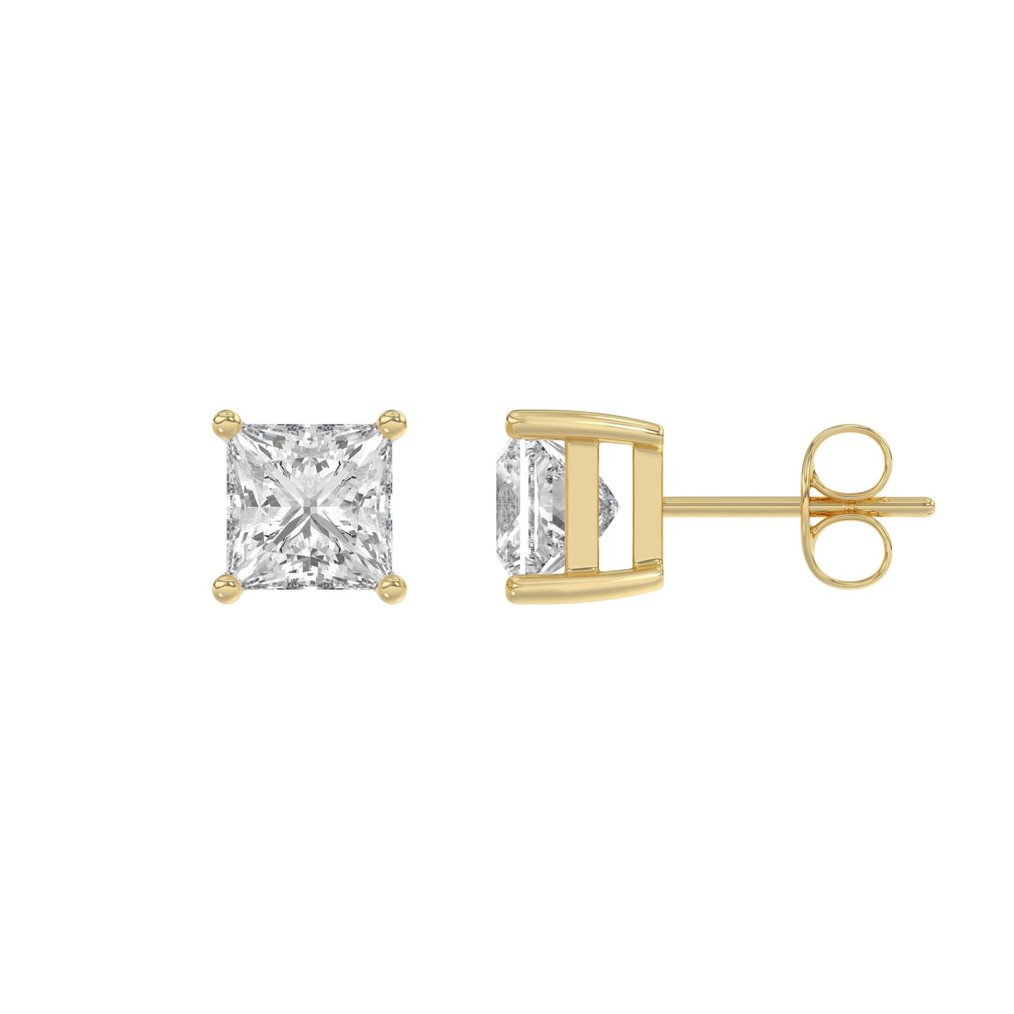 14K Yellow Gold, flat view