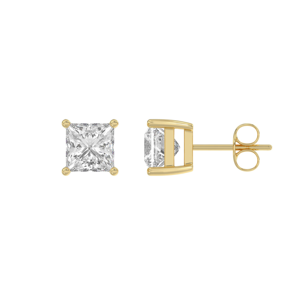 14K Yellow Gold, flat view