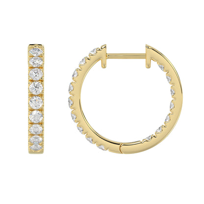 14K Yellow Gold, flat view