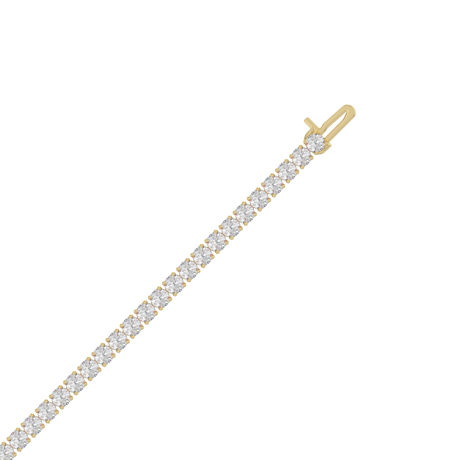 14K Yellow Gold, flat view