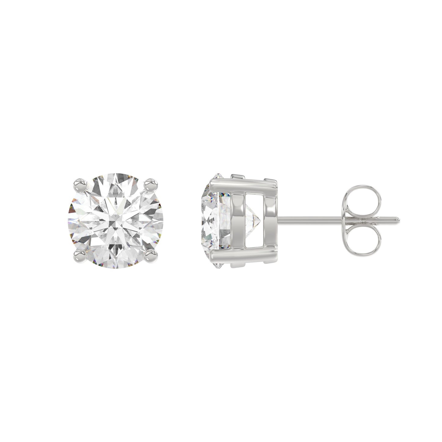 14K White Gold, flat view