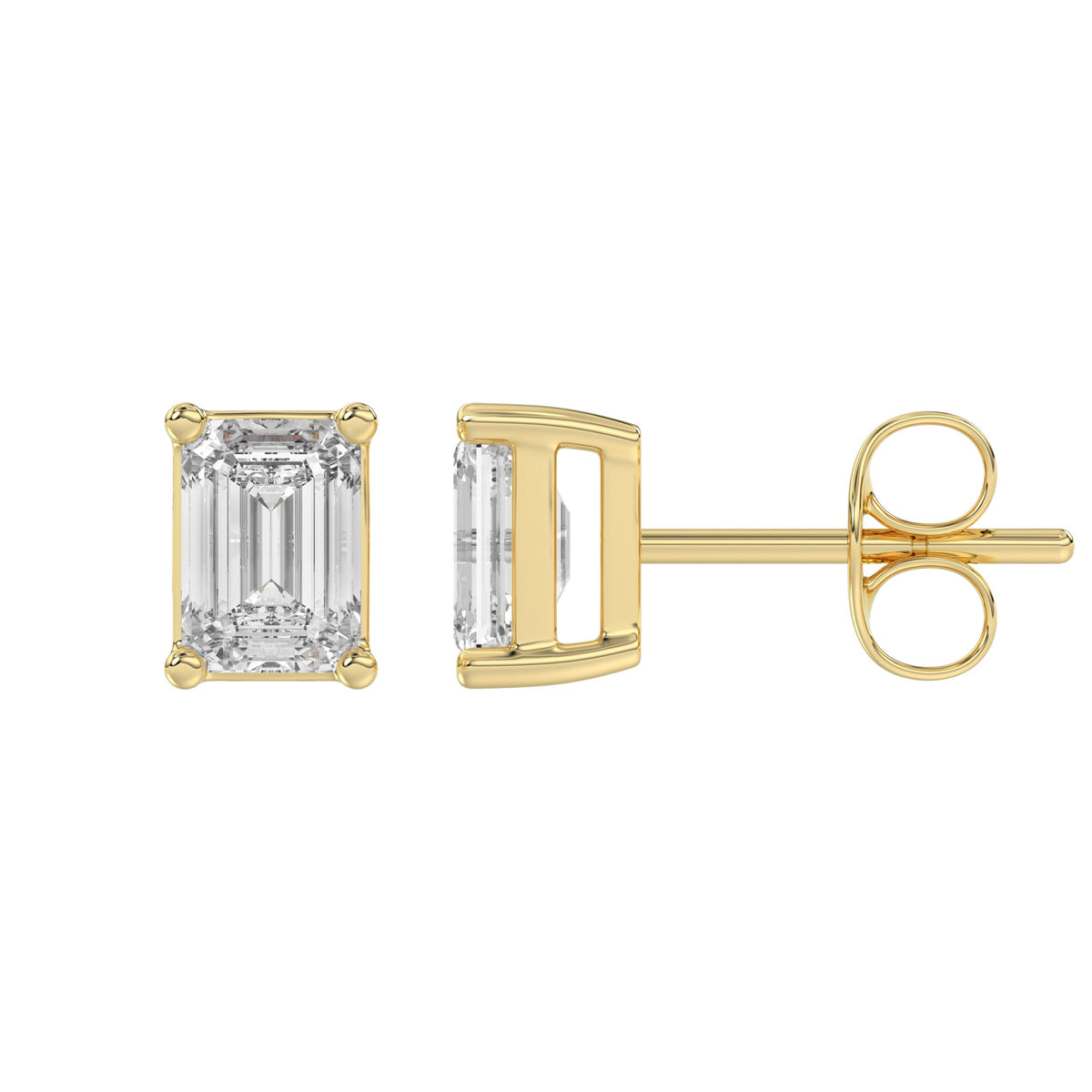 14K Yellow Gold, flat view