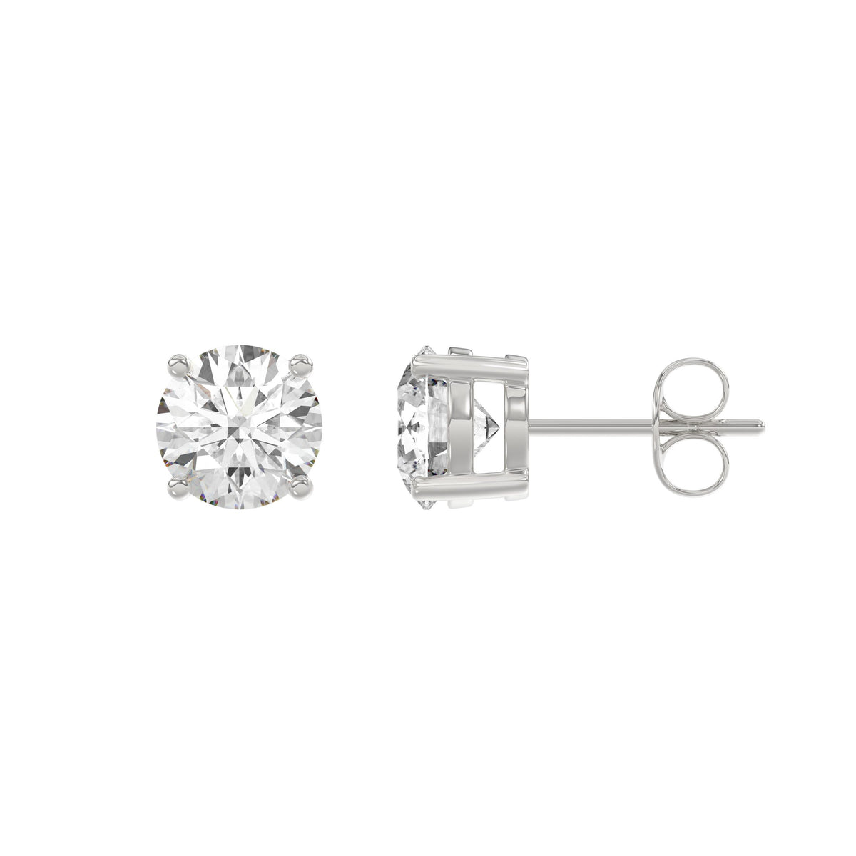 18K White Gold, flat view