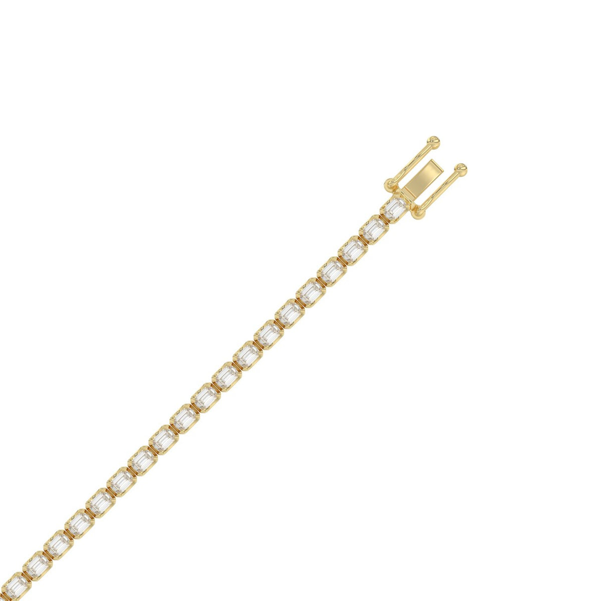 14K Yellow Gold, flat view
