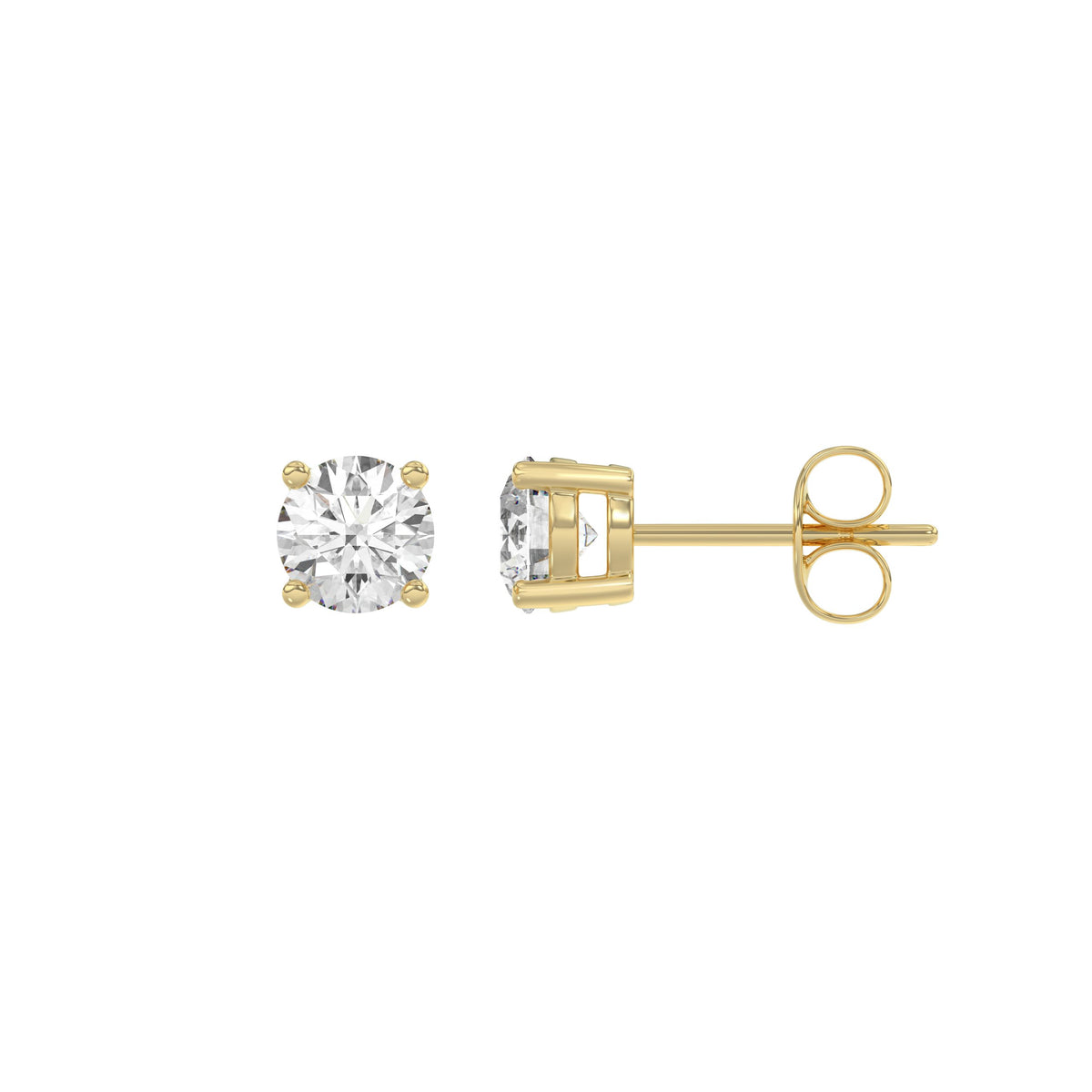 14K Yellow Gold, flat view