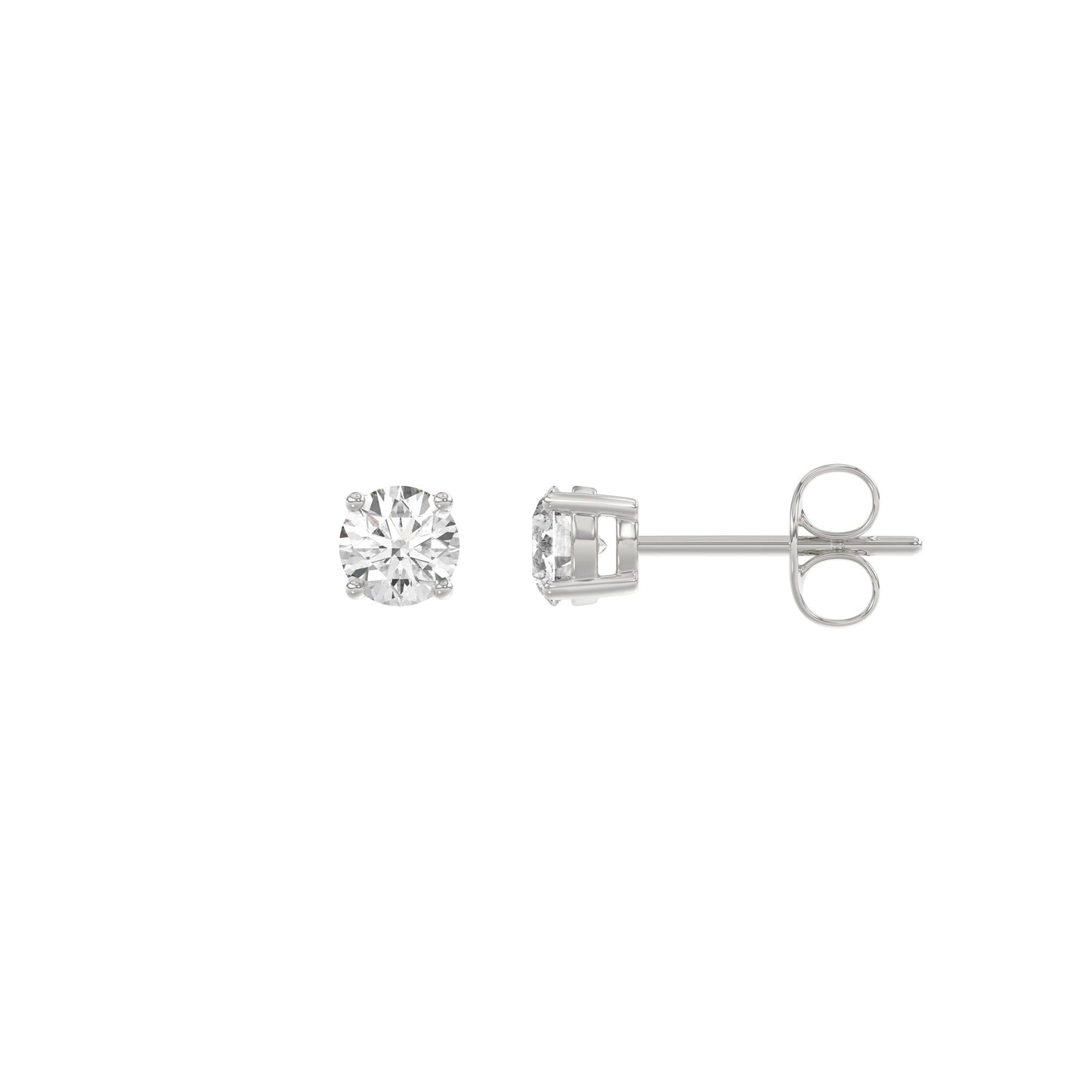 14K White Gold, flat view