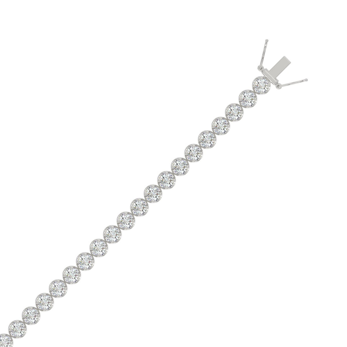 14K White Gold, flat view