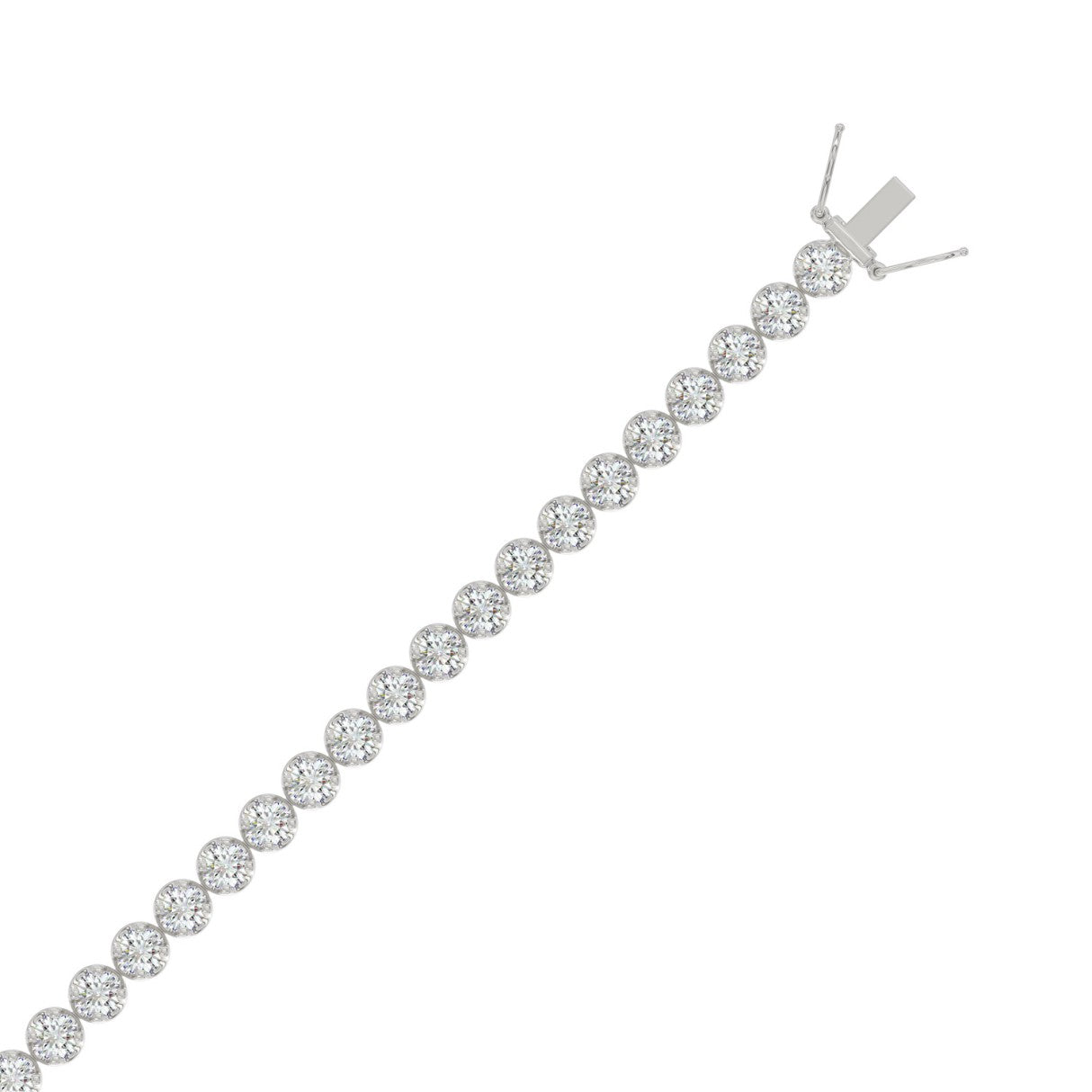 14K White Gold, flat view