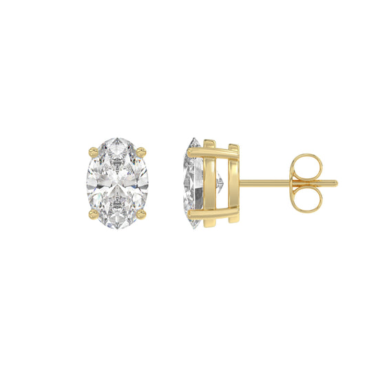 14K Yellow Gold, flat view