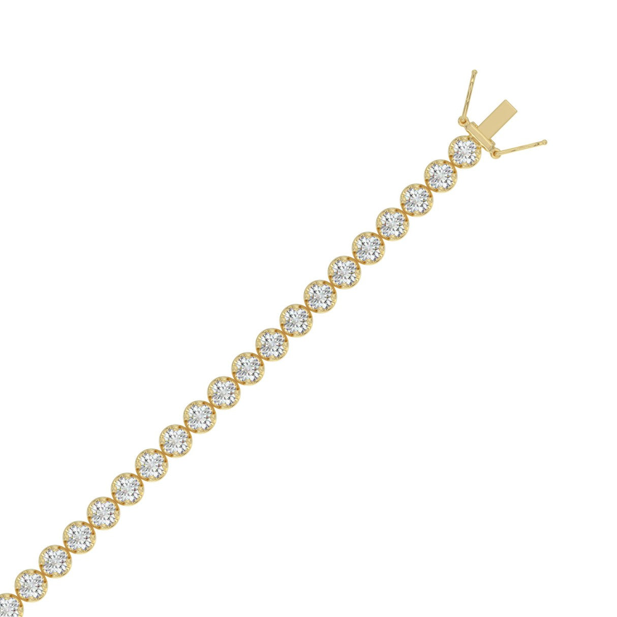 14K Yellow Gold, flat view