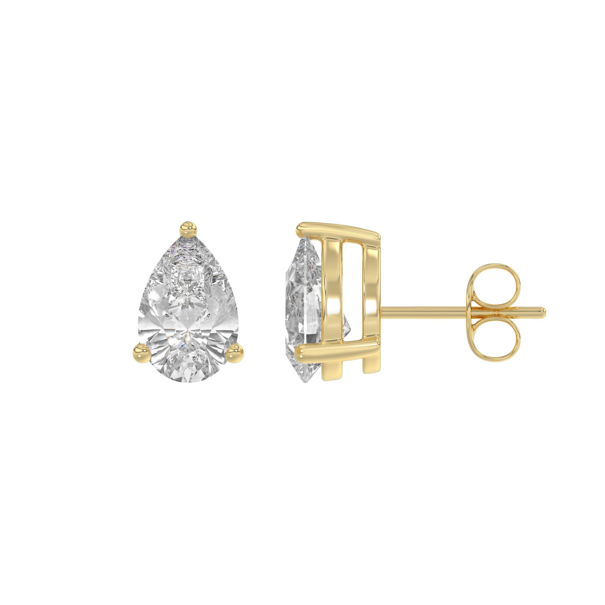14K Yellow Gold, flat view
