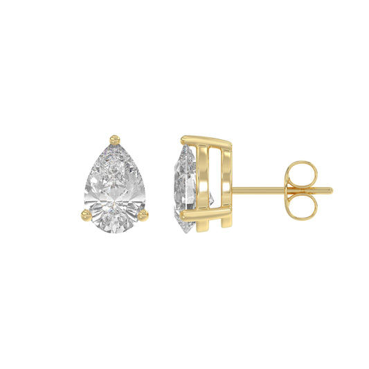 14K Yellow Gold, flat view