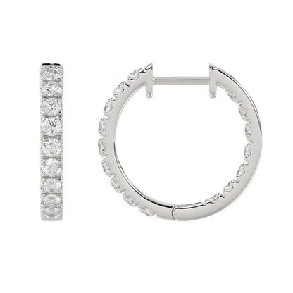 14K White Gold, flat view