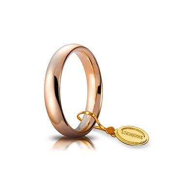 Fede UNOAERRE comoda oro rosa 18k 4 mm.