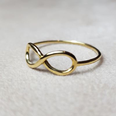 Anello filo infinito oro giallo 18k (made in Italy)