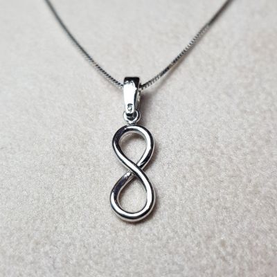 Collana infinito oro bianco 18k (made in Italy)