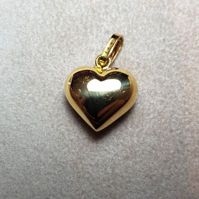 Pendente cuore oro giallo 18k (made in Italy)